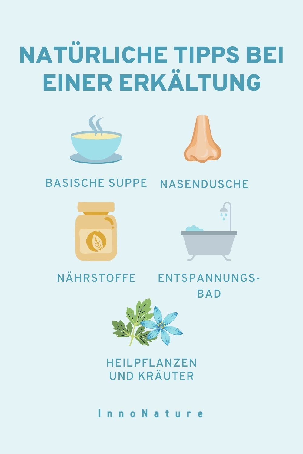 Grafik: Natürliche Tipps bei einer Erkältung