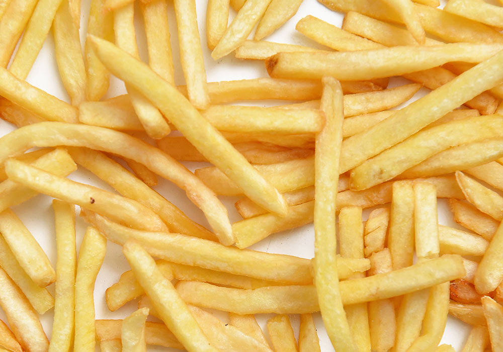 Pommes als Symbol für ungesunde Ernährung.