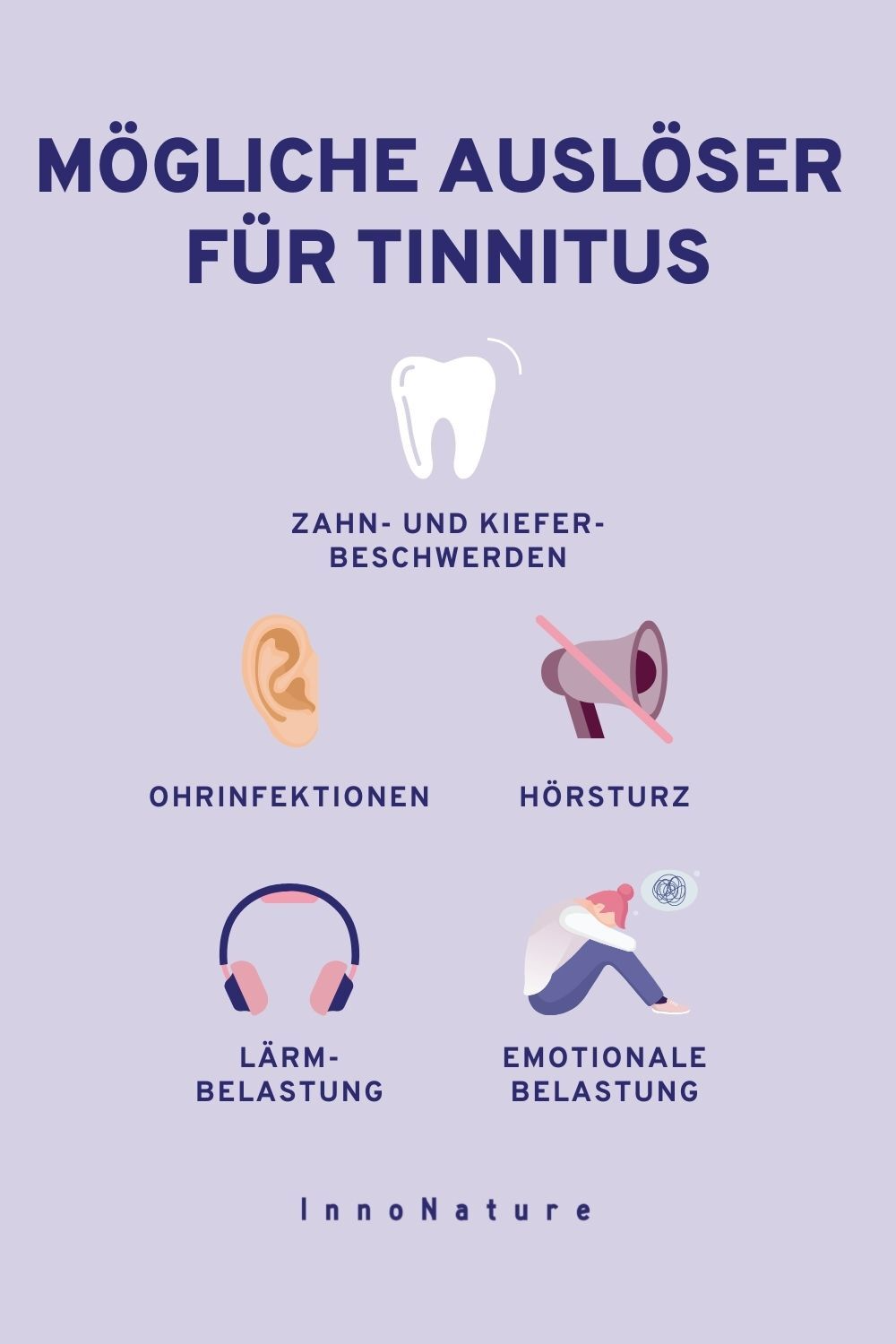Grafik: Mögliche Auslöser für Tinnitus