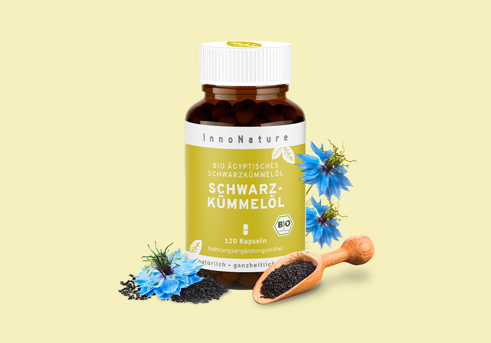 InnoNature Schwarzkümmel Kapseln.