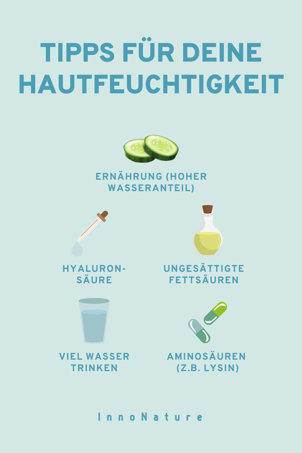Grafik: Tipps für Deine Hautfeuchtigkeit