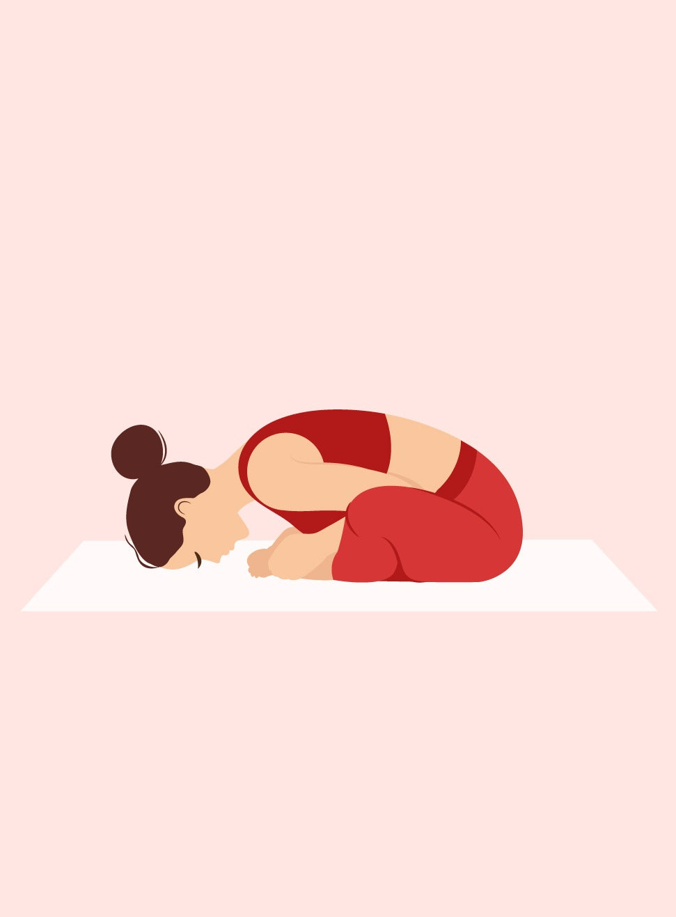 Illustration einer Frau in der Scmetterlings-Pose aus dem Yoga.