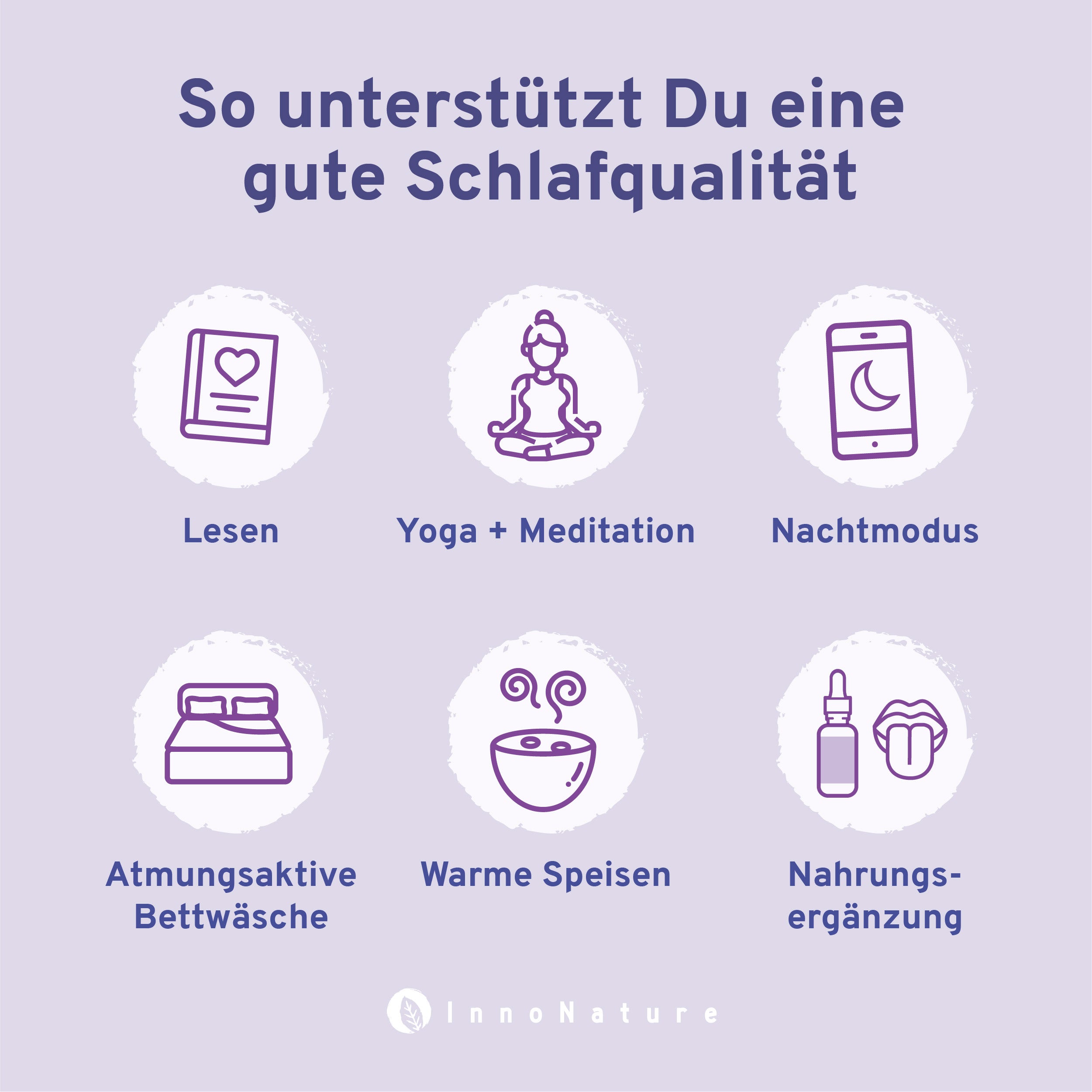 Grafik: Den Schlaf unterstützen.