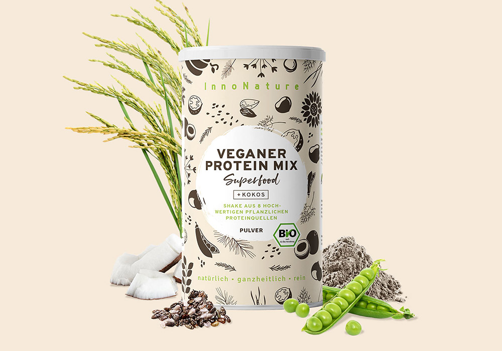 Veganer, natürlicher Proteinshake von InnoNature
