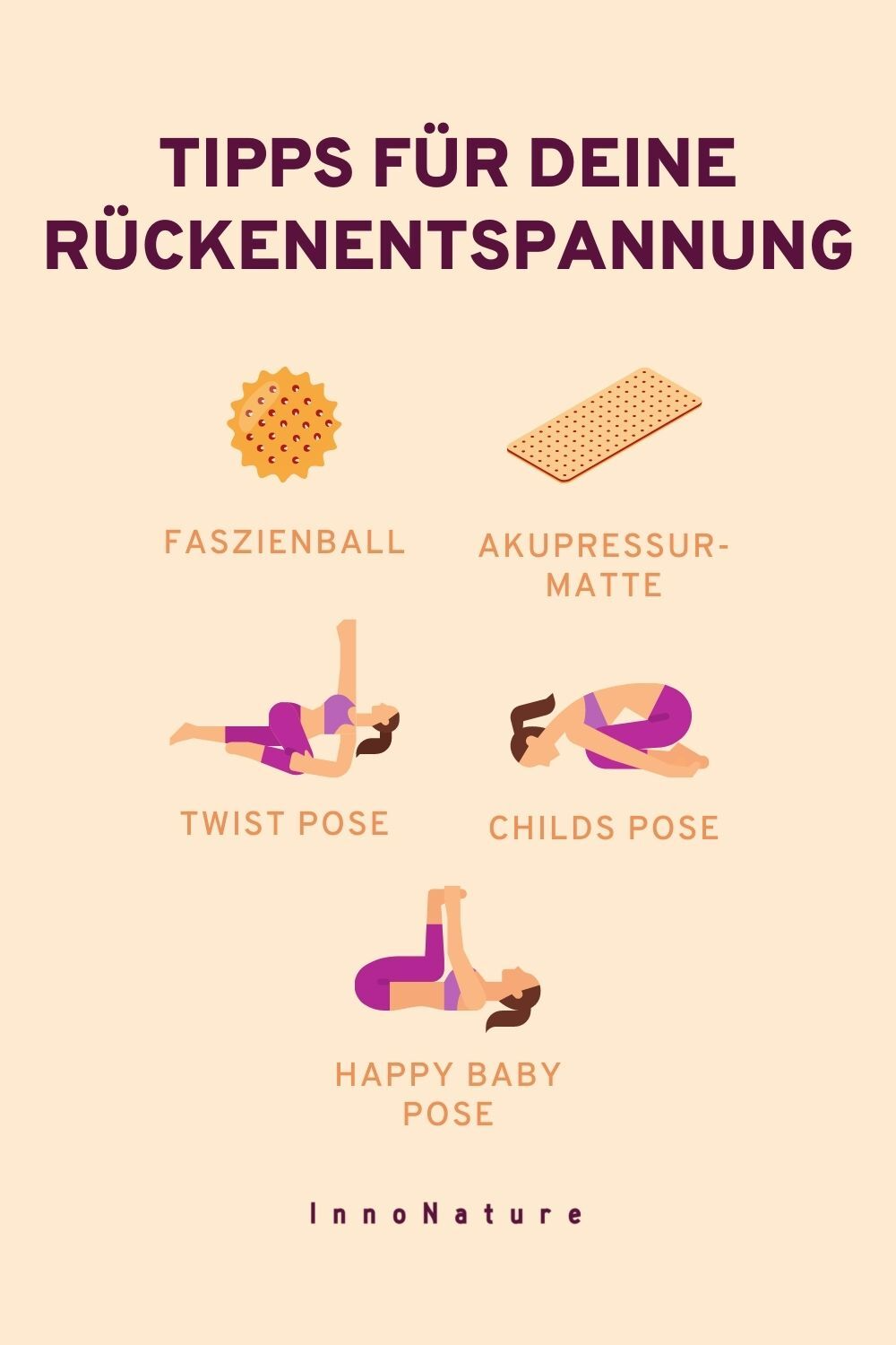 Grafik: Tipps für Deine Rückenentspannung