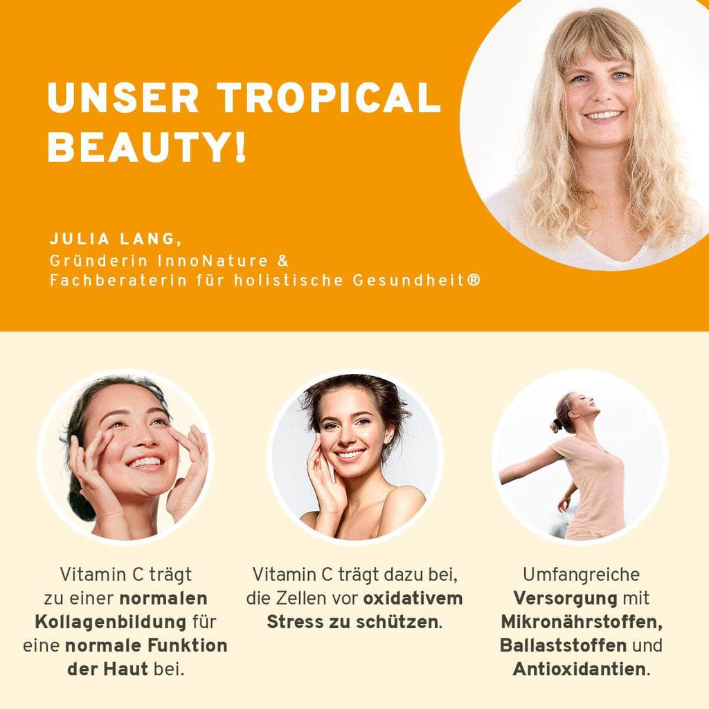 InnoNature Pakete 1x Vorrat (1x Tropical Beauty, 1x Happy Berry) Fruity-Beauty-Set: Happy Berry und Tropical Beauty