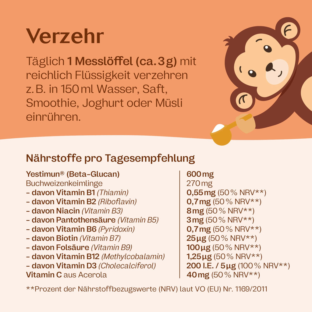 Abwehr Buddy Pulver Schoko + Banane