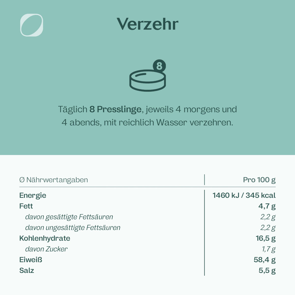 Bio Spirulina Presslinge