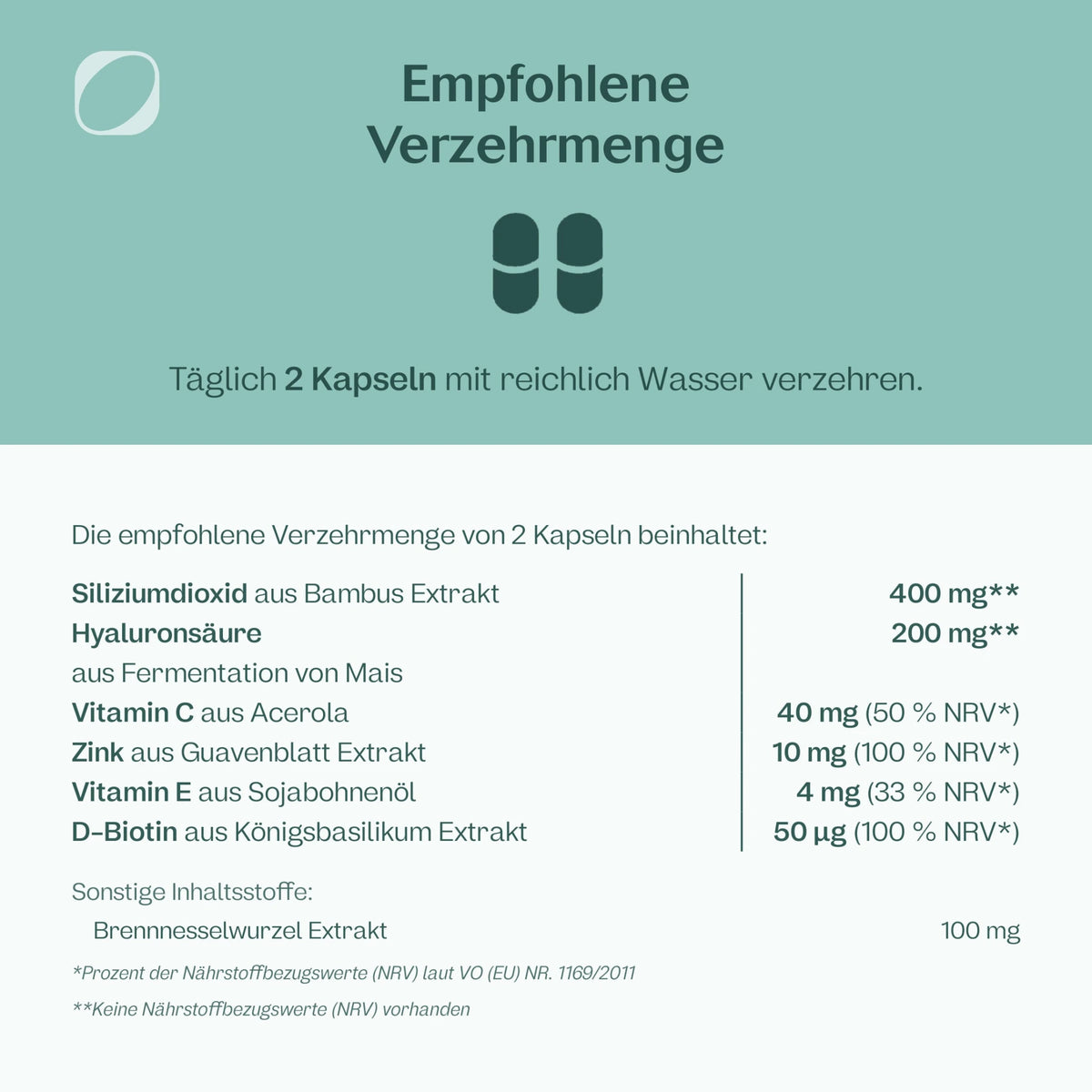 InnoRefill: Haut-Haare-Nägel Kapseln im Nachfüllbeutel