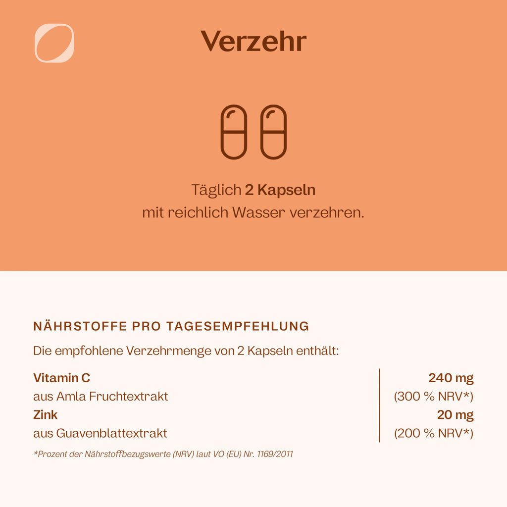 Vitamin C + Zink 60 Kapseln
