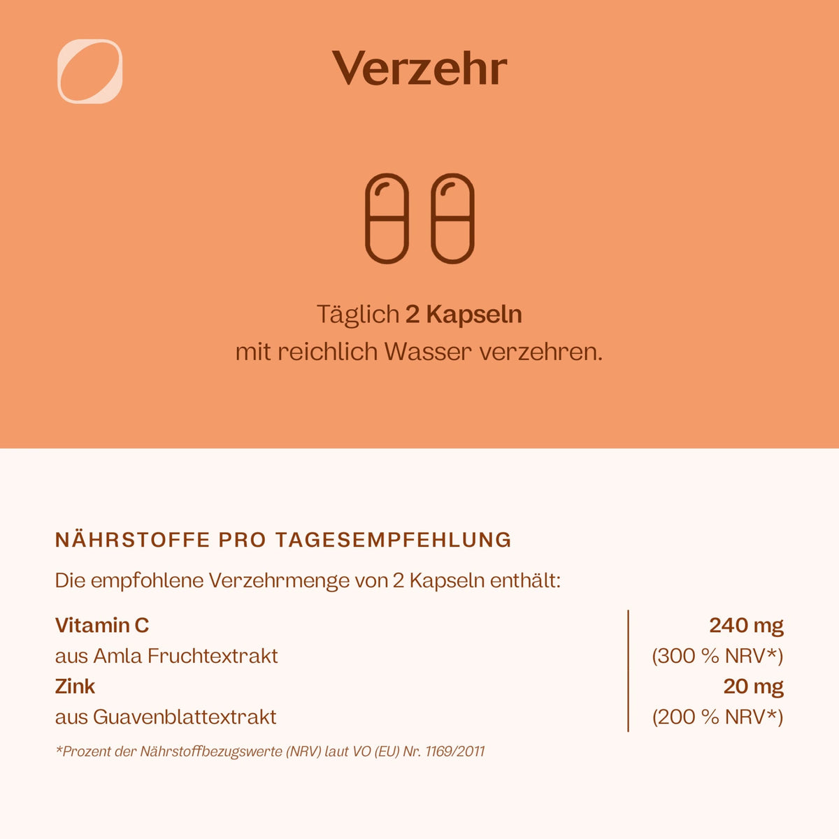 Vitamin C + Zink 60 Kapseln