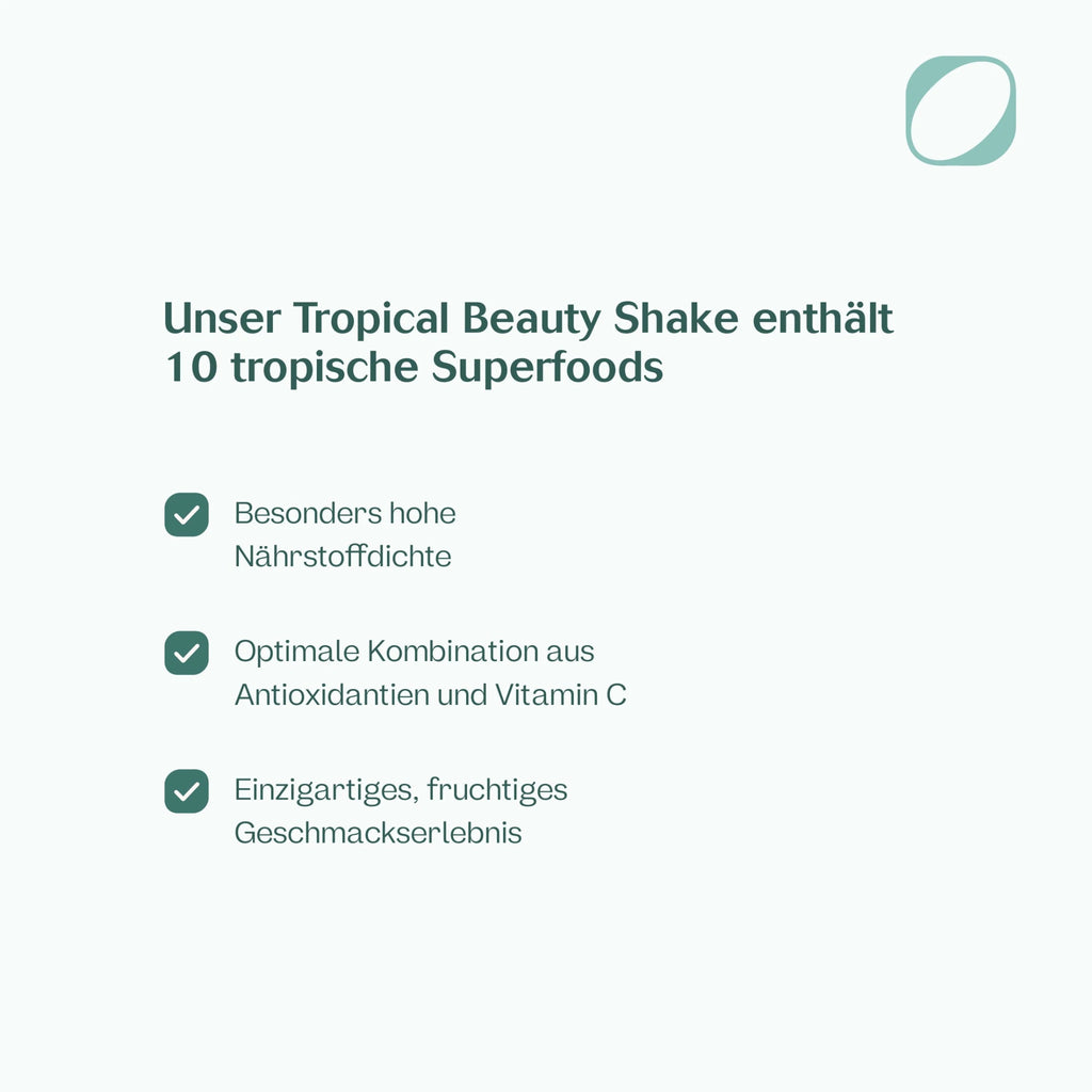 Bio Tropical Beauty Superfood Pulver: Antioxidantienshake aus exotischen Früchten