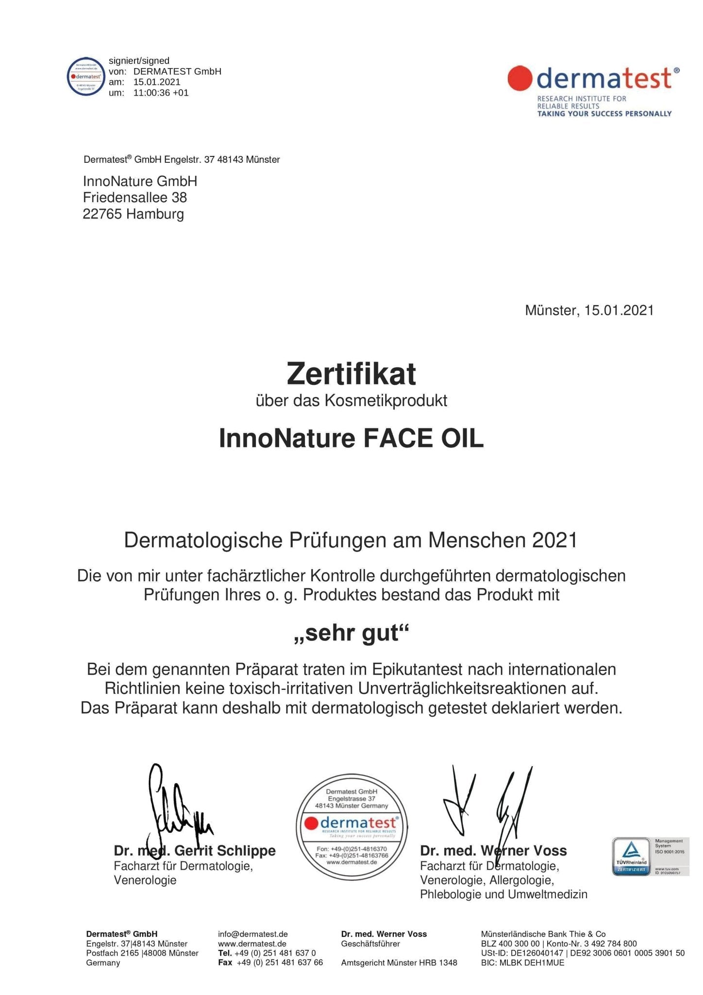 InnoNature Öl Bio Intensiv Face Oil
